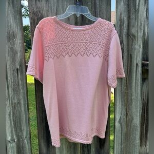 Pink knit top
